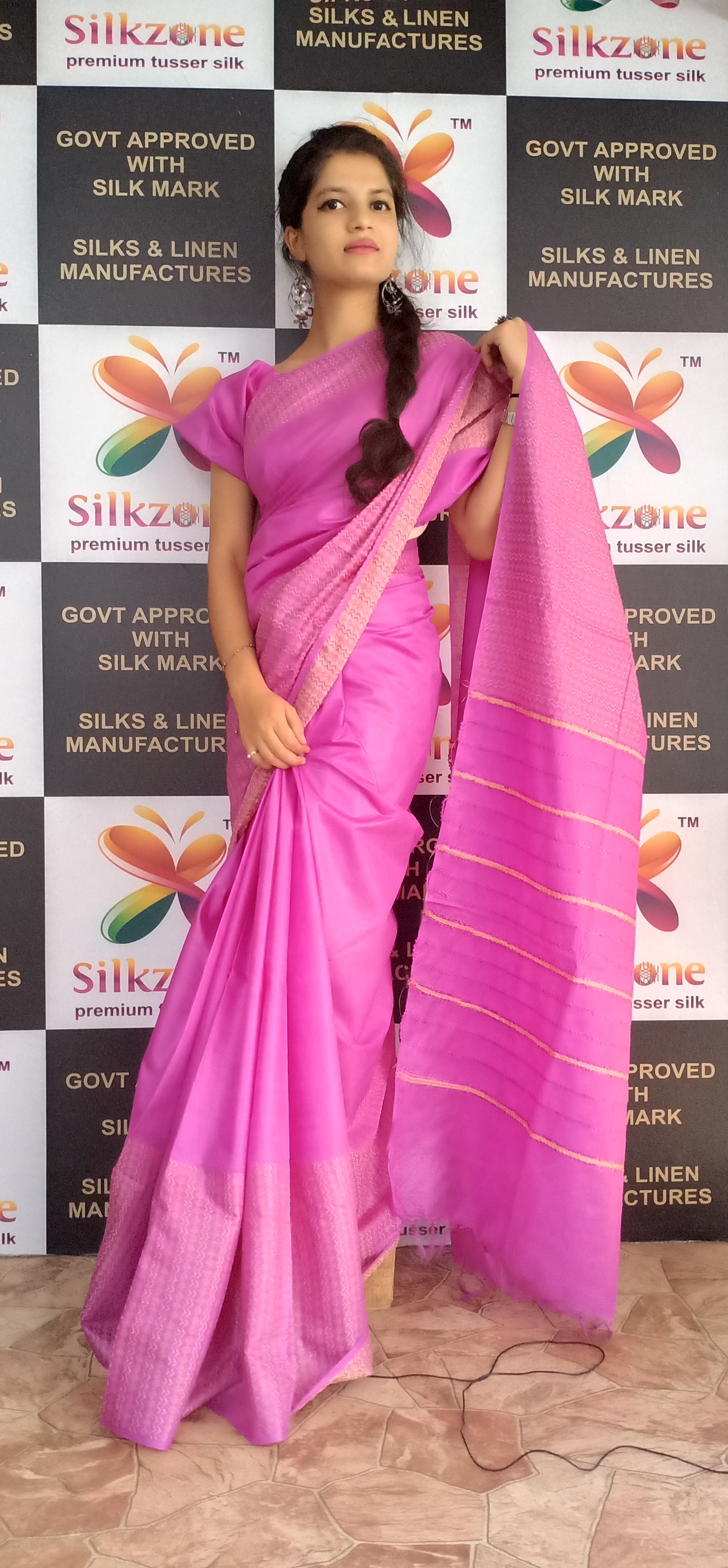 Soft silk jacquard border saree SILK ZONE