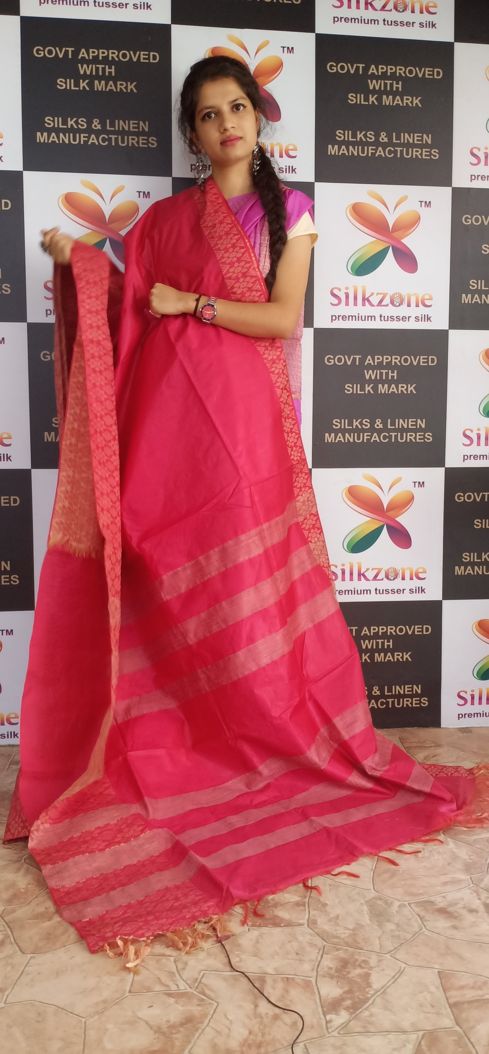 Soft silk jacquard border saree SILK ZONE
