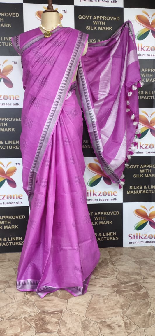 Khadi Linen Fancy Butta  Sarees SILK ZONE