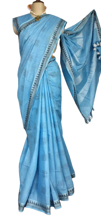 Khadi Linen Fancy Butta  Sarees SILK ZONE