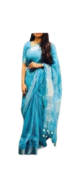 Pure Linen Saree M J HANDLOOM
