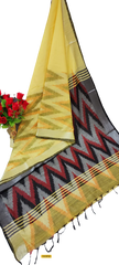 Ikkat khadi linen saree SILK ZONE