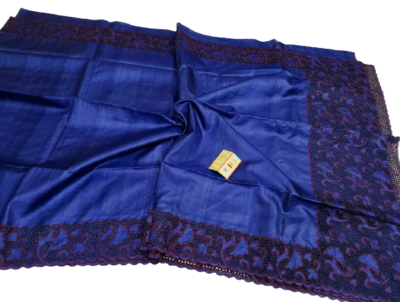 Tussar silk cutwork design SILK ZONE