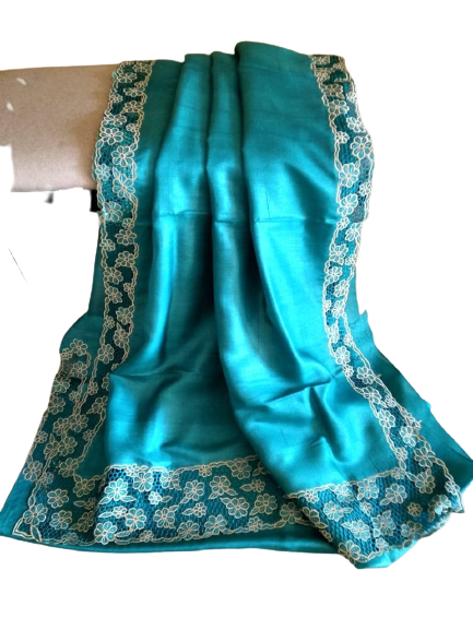 Tussar silk cutwork saree SILK ZONE